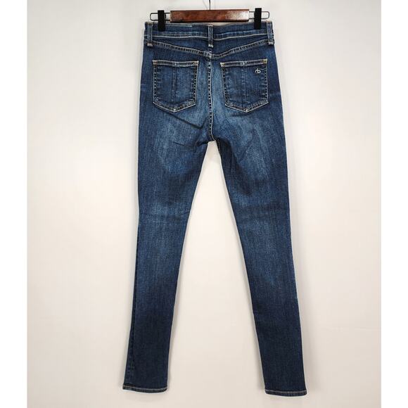 Rag & Bone Super Skinny High Rise Jeans Dark Wash Sz 26 - Picture 2 of 9